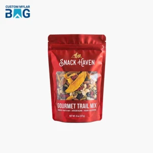 Custom Red Mylar Bags with logo